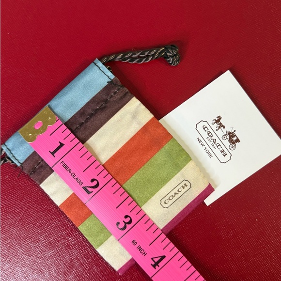 Mini Coach Striped Drawstring Pouch - Multicolor - Picture 3 of 4